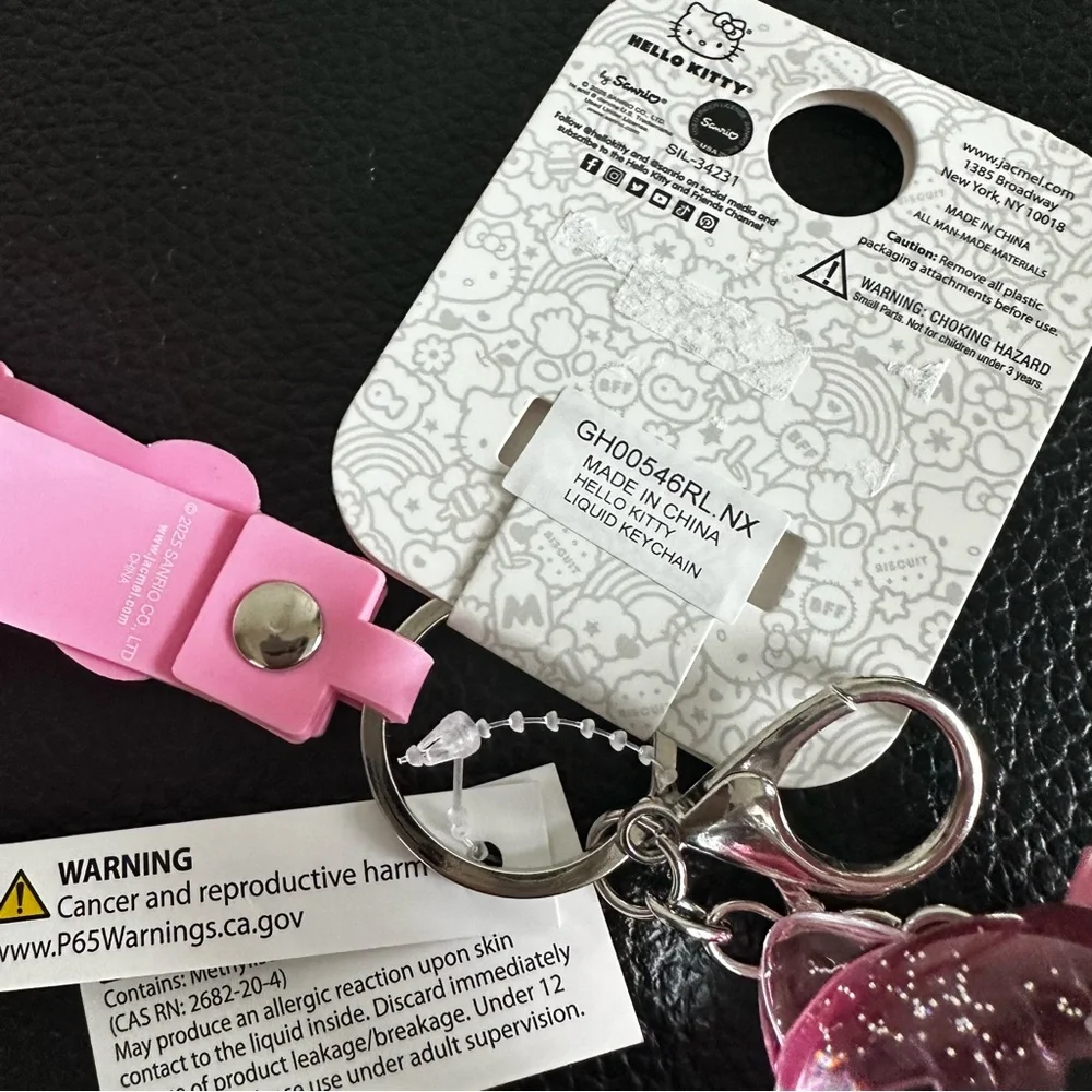 Hello Kitty Floating Kitty Liquid Key Chain